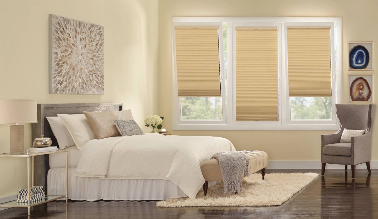 Hunter Douglas top-down/bottom-up shades in a home near College Station, TX