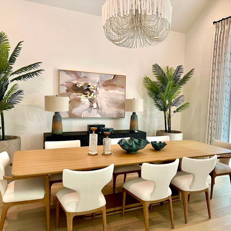 decorated dining room